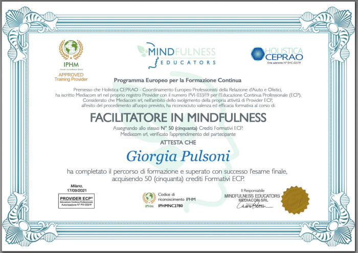 Titolo Mindfullness